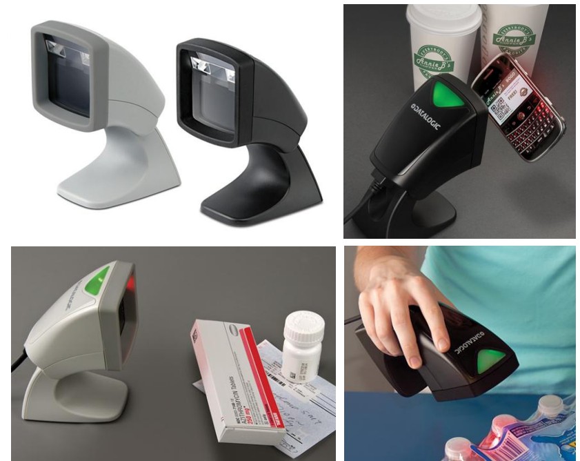 Datalogic (PSC). Presentation / omni-directional barcode readers / pattern scanners / holographic. Datalogic Magellan 800i omnidirectional presentation barcode scanner. 1D and 2D models. Also reads barcode on mobile phone screens. Lowest price at barcode.co.uk
