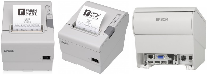 Epson. Receipt printers / receipt like ticket printer. Epson TM-T88V-i receipt printer with cutter. Inferfaces; 1 x Ethernet, 4 x USB, 1 x Micro USB. Lowest price at barcode.co.uk