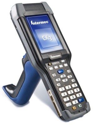 Intermec. Ultra rugged, multi drop and impact capable, Windows based industrial terminals. Intermec CK3X (CK3XA) series mobile computer / portabe handheld terminal with WiFi / Bluetooth 802.11 a/b/g. Lowest price at barcode.co.uk