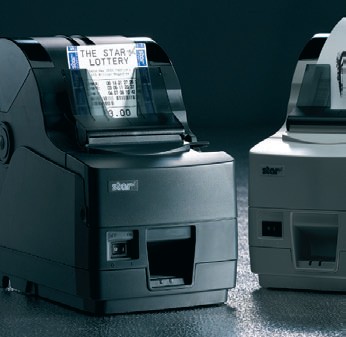 Star Micronics. Receipt printers / receipt like ticket printer. Star TSP1000 ticket printer with cutter & stacker. Lowest price at barcode.co.uk