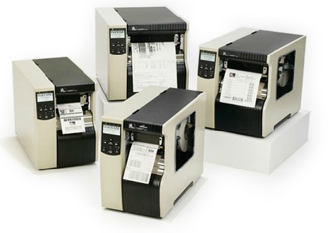 Zebra (Eltron). High end (industrial) thermal label printers. Zebra 220Xi4 industrial high-end super wide A5 landscape / A4 portrait (203 dpi or 300 dpi) direct thermal and thermal transfer label, tag and page report printer. Lowest price at barcode.co.uk