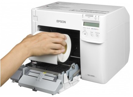 Epson. Colour label, ticket, tag and barcode printers. EPSON TM-C3500 DuraBrite Ultra desktop inkjet colour label, ticket, tag barcode printer with USB, Ethernet, cutter, display. Lowest price at barcode.co.uk