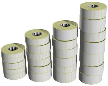Zebra (Eltron). Labels / blank pre-cut rolls with gaps (for thermal label printers). Zebra Z-Perform 1000T Removable thermal transfer self-adhesive paper labels for industrial label printer. Sticky labels on rolls. Lowest price at barcode.co.uk